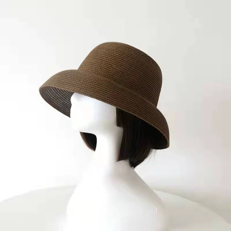 Sun Hat Women'S Cap Hats for Women Men Summer Straw Hat Sun Protection Hats Wide Brim Vintage Protection Fashion Straw Visor