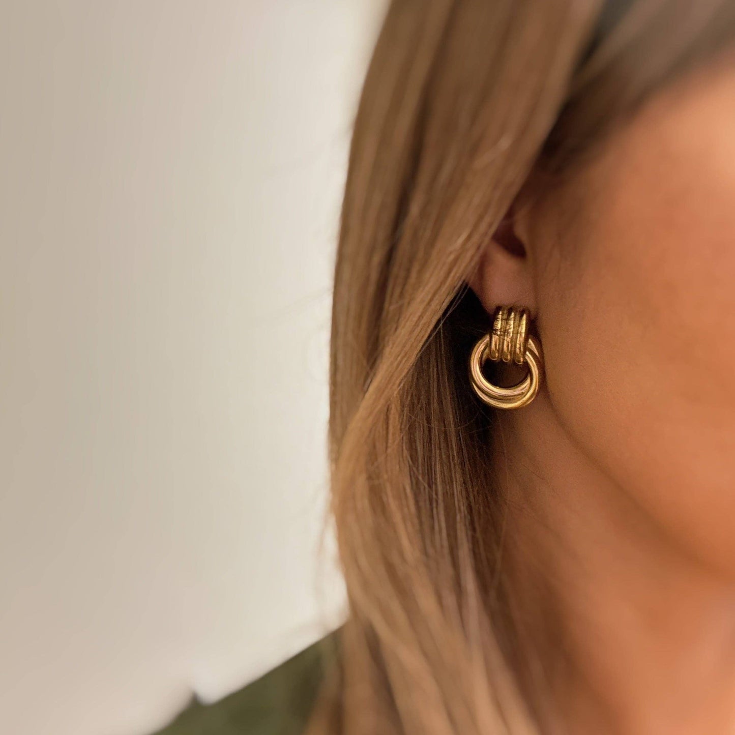 Ellison+Young - Golden Knocker Earrings