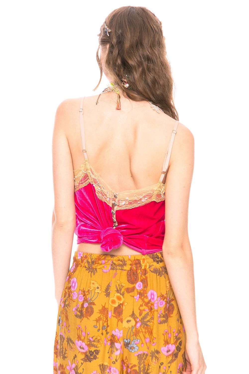 Aratta - Velvet Dreams Cami (Beaded Trim): M