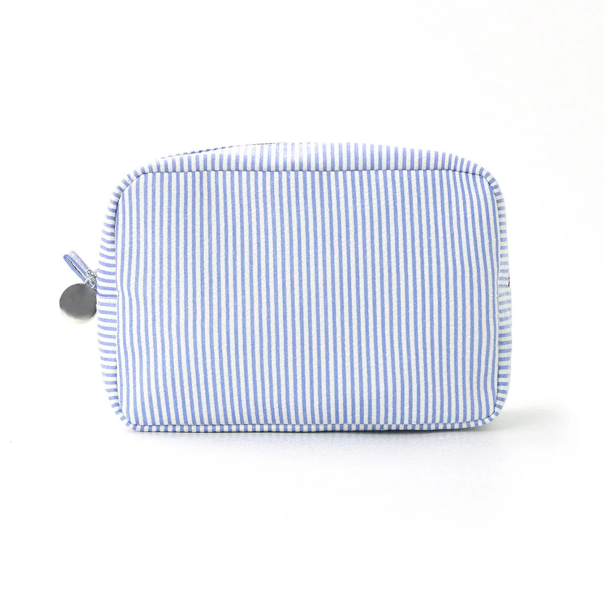 New Seersucker Cosmetic Bag, Personalized Monogrammed Toiletry Bag, Embroidered Make Up Bag,Bridesmaid Makeup Bag, Wedding Gifts