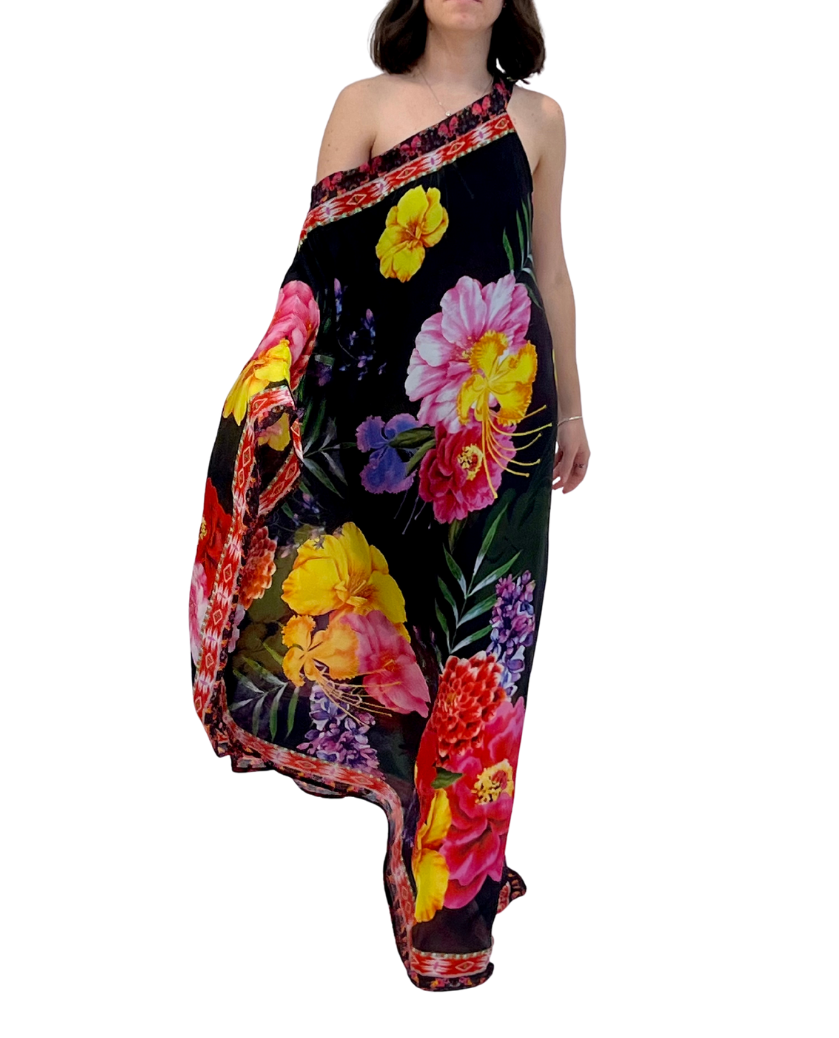 Ranee's - 716 black one shoulder dress