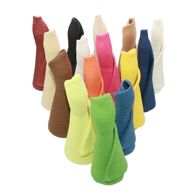 Women's Colorful Large Brim Straw Sun Hat