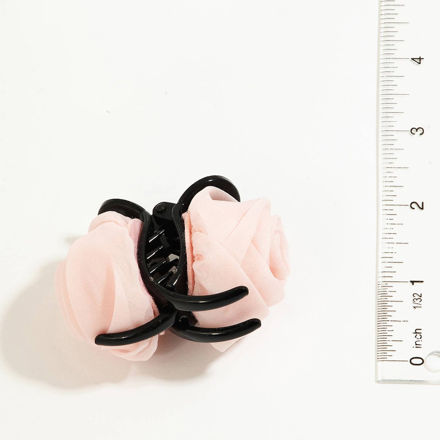 Collections by Fame Accessories - Small Sheer Rose Flower Hair Claw Set: IVPK