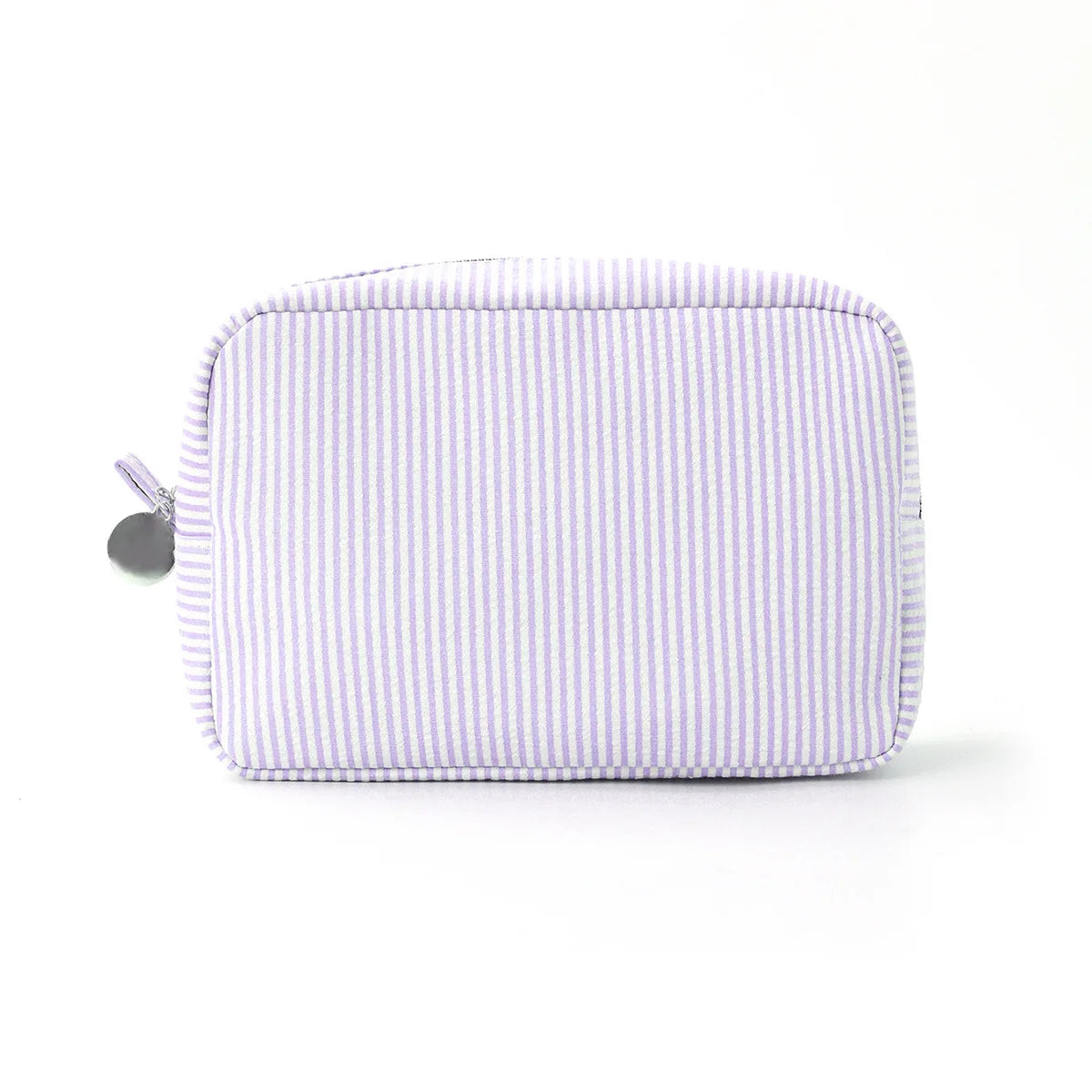 New Seersucker Cosmetic Bag, Personalized Monogrammed Toiletry Bag, Embroidered Make Up Bag,Bridesmaid Makeup Bag, Wedding Gifts