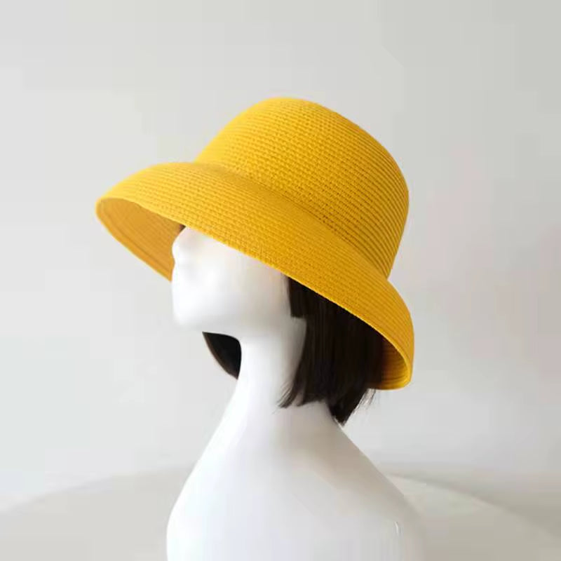 Sun Hat Women'S Cap Hats for Women Men Summer Straw Hat Sun Protection Hats Wide Brim Vintage Protection Fashion Straw Visor