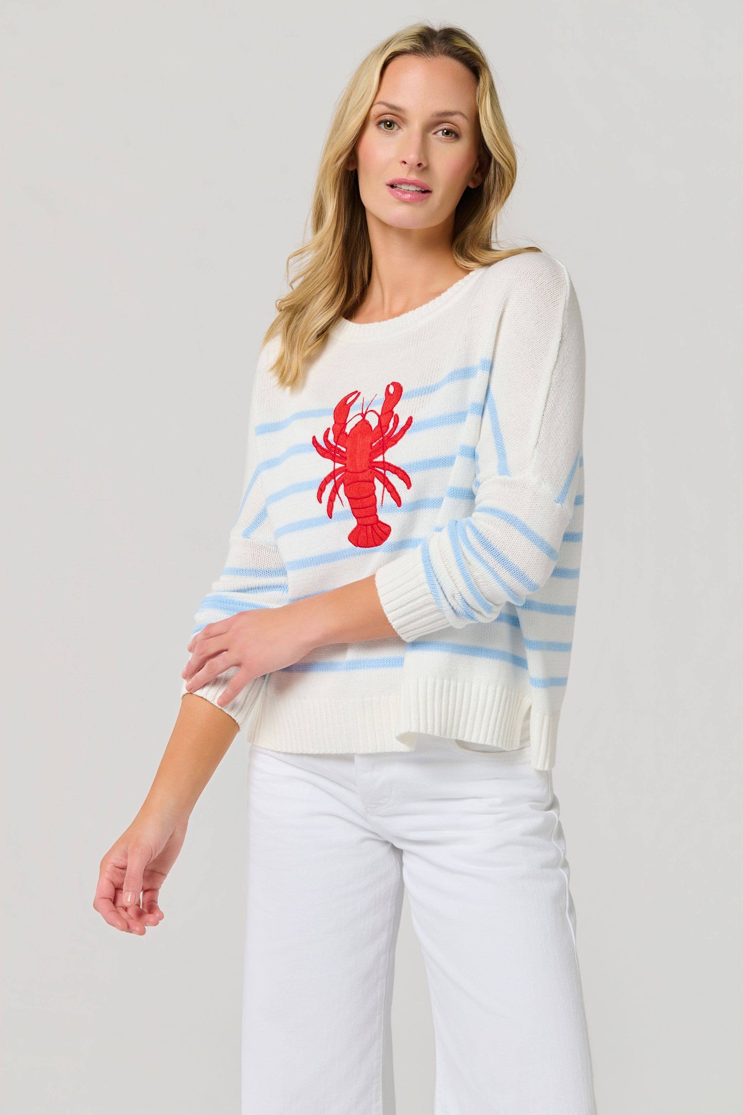 Shiraleah - LOBSTER RELAXED FASHION FIT SWEATER: MEDIUM