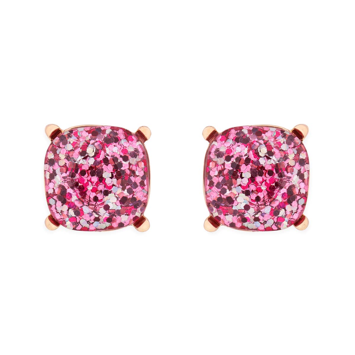 MYS Wholesale Inc - Sparkling Glitter Epoxy Stud Earrings: Ab