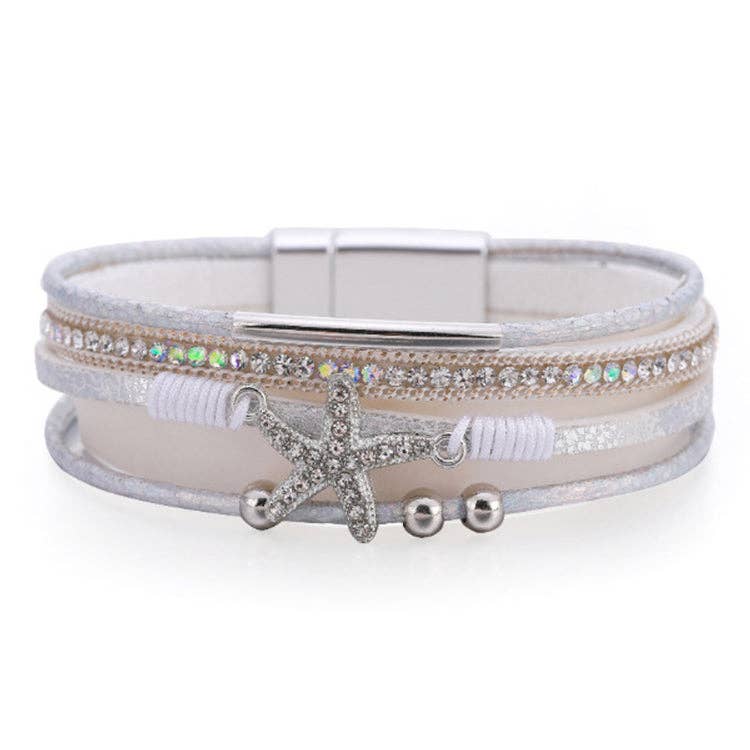 Ole - Seafish Multilayer Magnetic Bracelets B3997: Blue