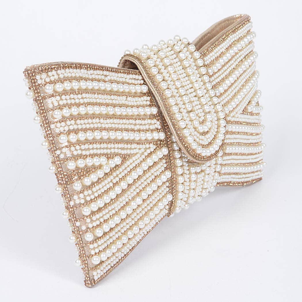 Rhinestone and Pearl Party Clutch