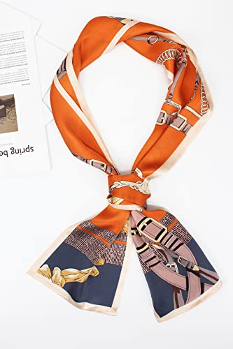 ANDANTINO 100% Silk Scarf for Women 59”*6.3” Long Shawls for Headscarf and Neck- Oblong Hair Wraps with Gift Packed