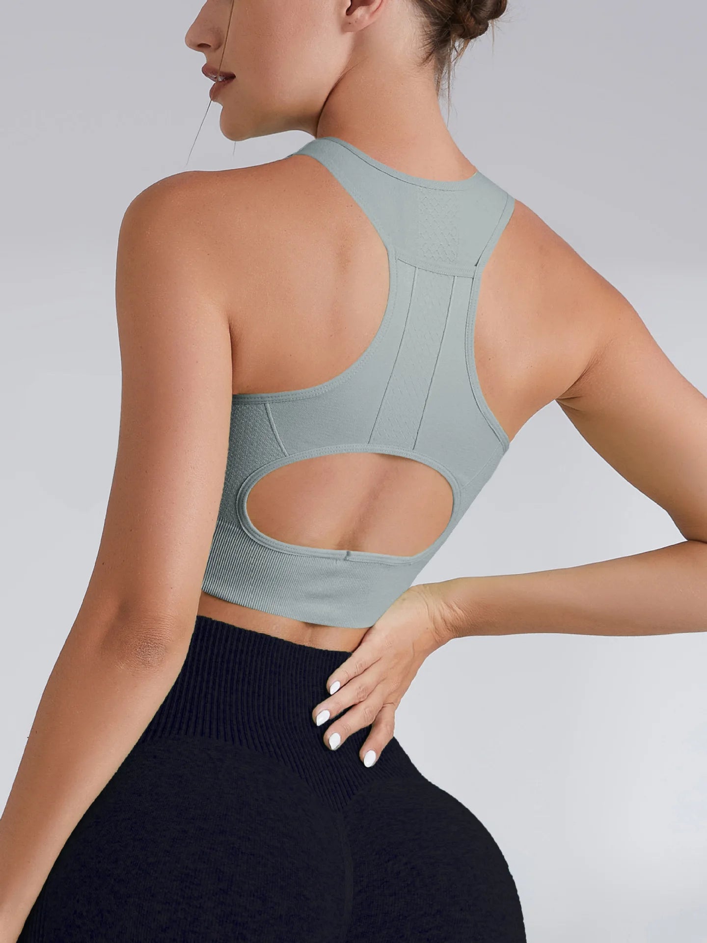 Tank Top Sports Bra Gym Clothes Woman Hollow Yoga Running Underwear Phone Pocket Fitness Push Up Top Deportivos Mujer Gym Bras