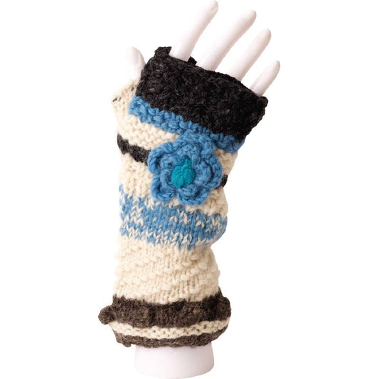 Benjamin International - Blue Armwarmer With Flower
