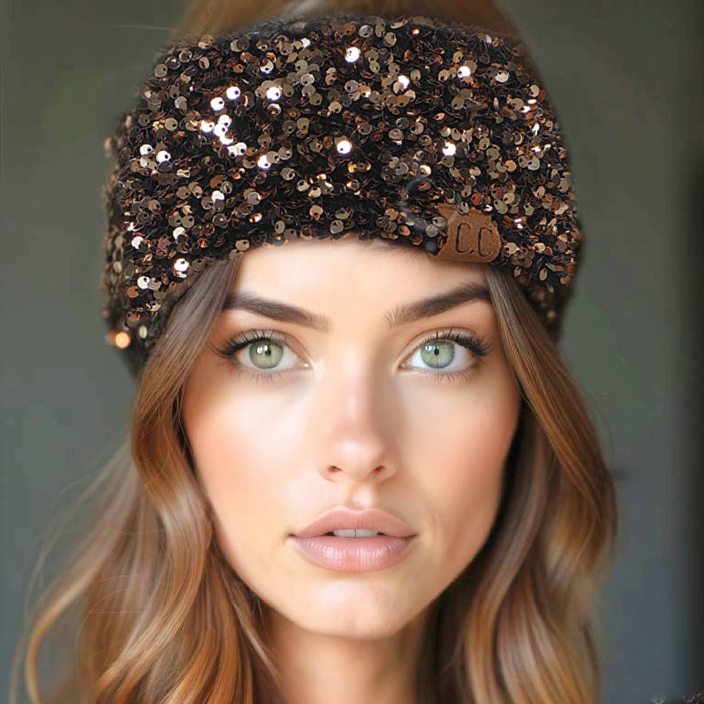 Truly Contagious - CC Sequin Headwrap - HWE0012 - By Contagious Wholesale: Black