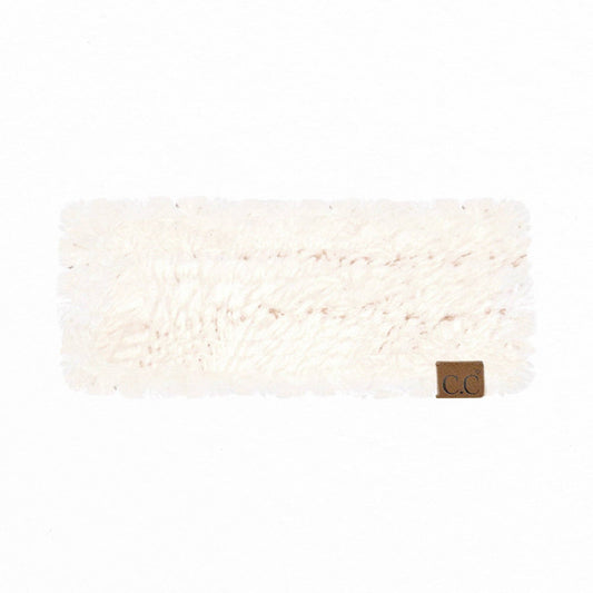 Truly Contagious - CC Newest Faux Fur Head Wrap ( HWE0004 ): Ivory