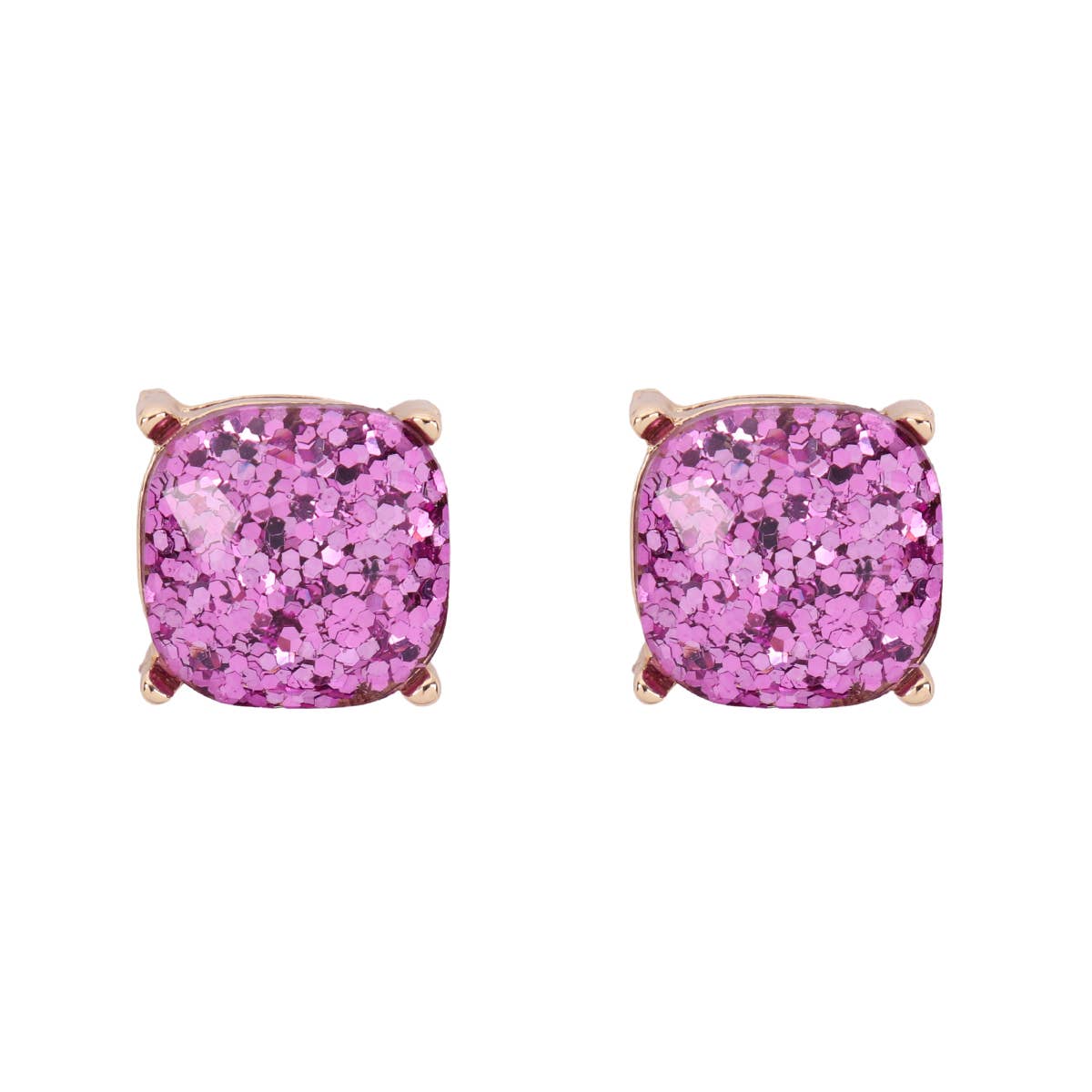 MYS Wholesale Inc - Sparkling Glitter Epoxy Stud Earrings: Ab