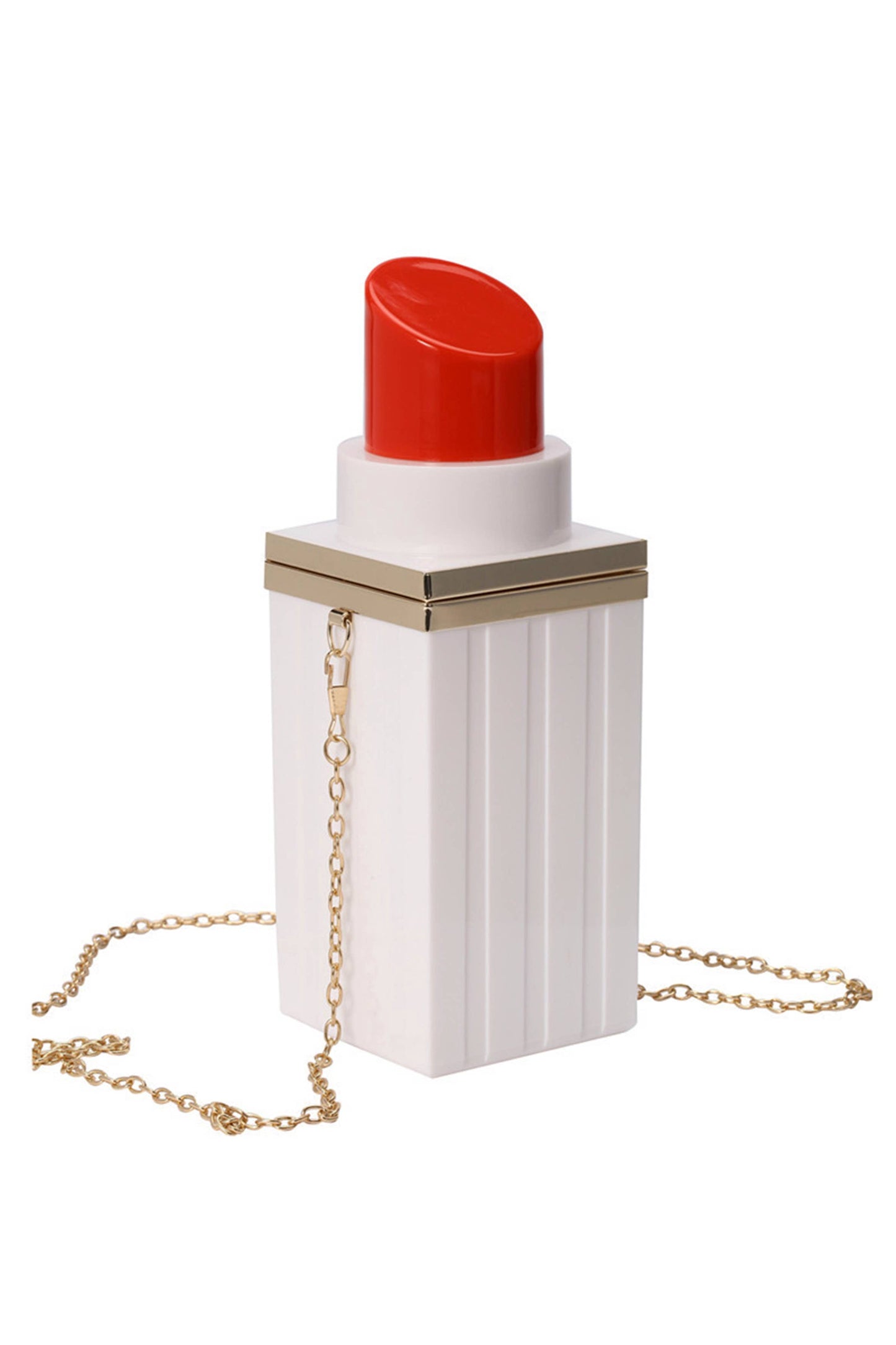 Ole - Acrylic Lipstick Evening Bags : Black-Pink