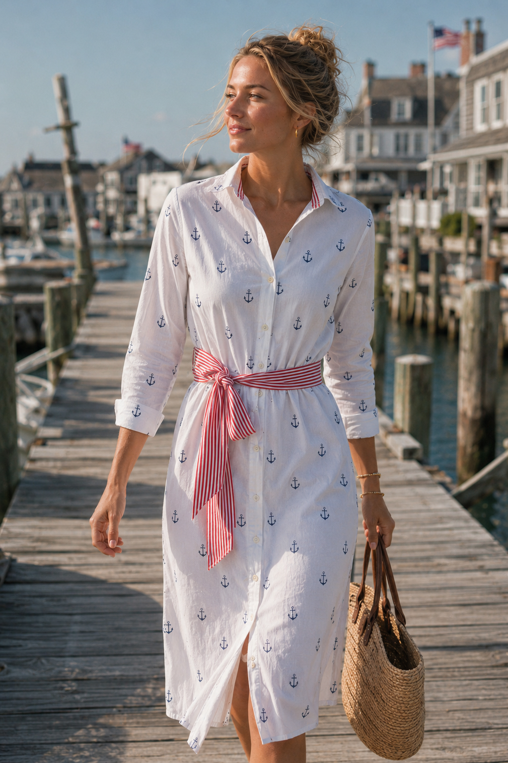 Pink Pineapple - Après Beach Anchor Maxi Dress: Medium