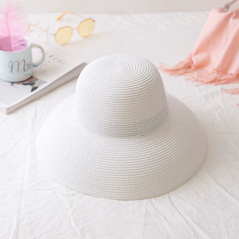 Sun Hat Women'S Cap Hats for Women Men Summer Straw Hat Sun Protection Hats Wide Brim Vintage Protection Fashion Straw Visor