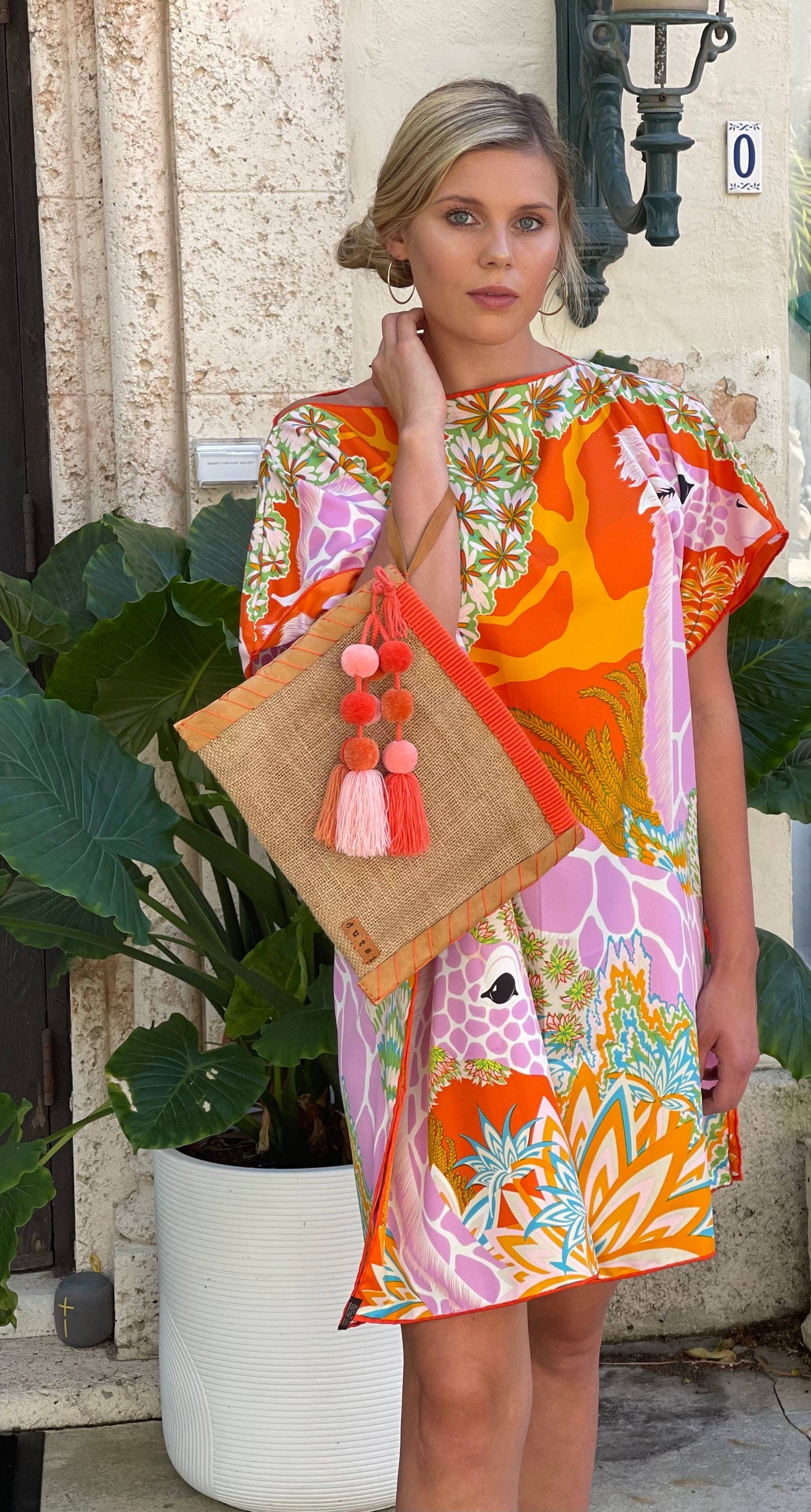 Stacy Bradley Design - Caftan / Pink Giraffe