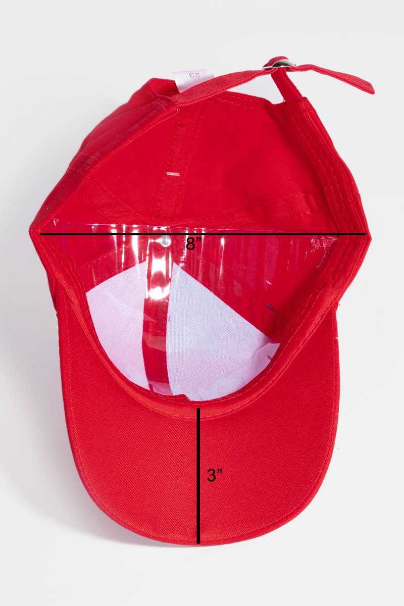 Collections by Fame Accessories - Studded American Flag Cap: BL