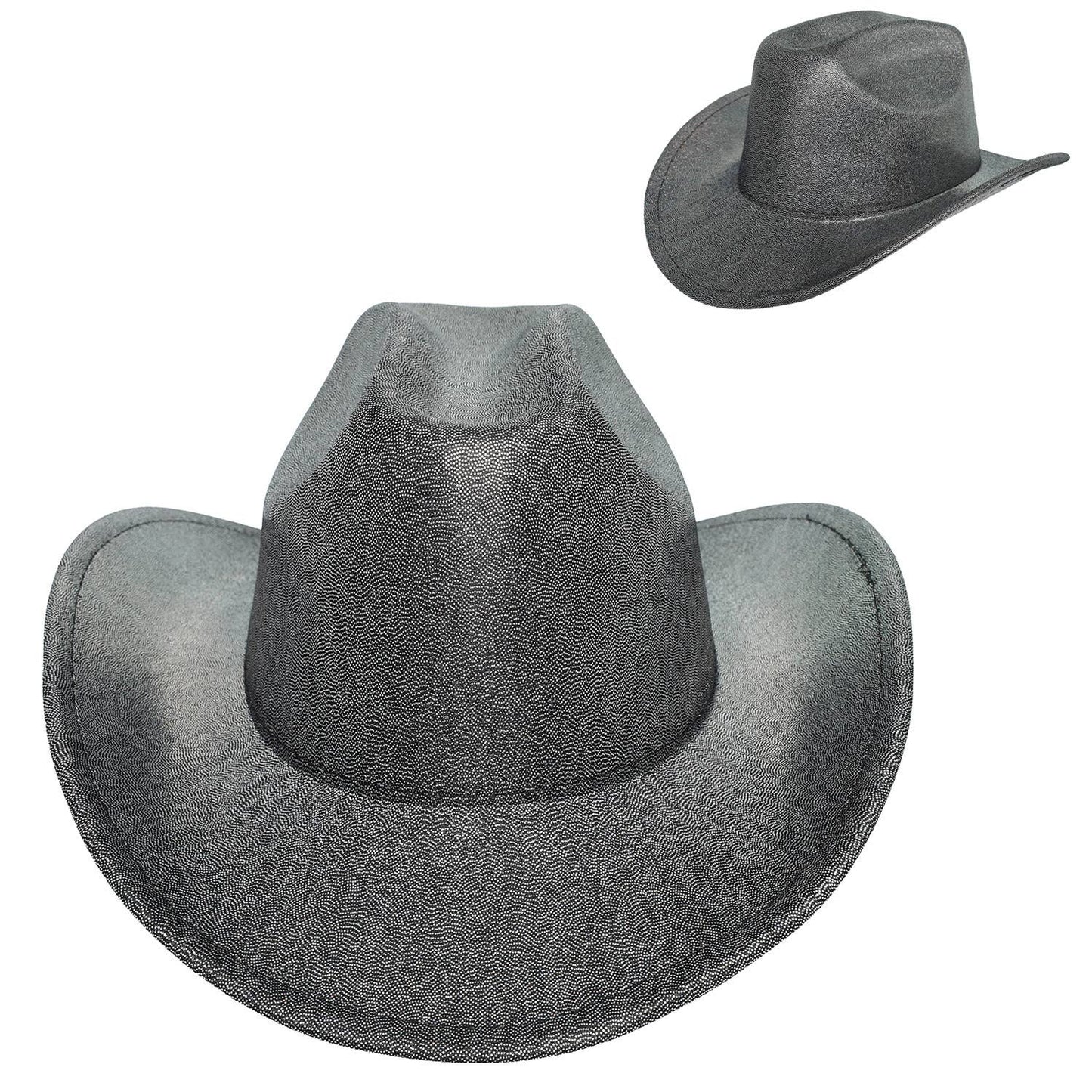 SP Sophia Collection - Fashion Sequin Glittering Cowboy Hat : Fuchsia