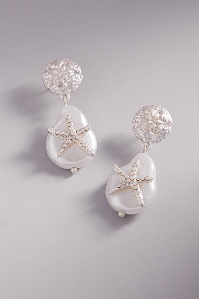 Designature New York - Summer Sealife Vintage Pearl Starfish Post Earring: VG / ONE