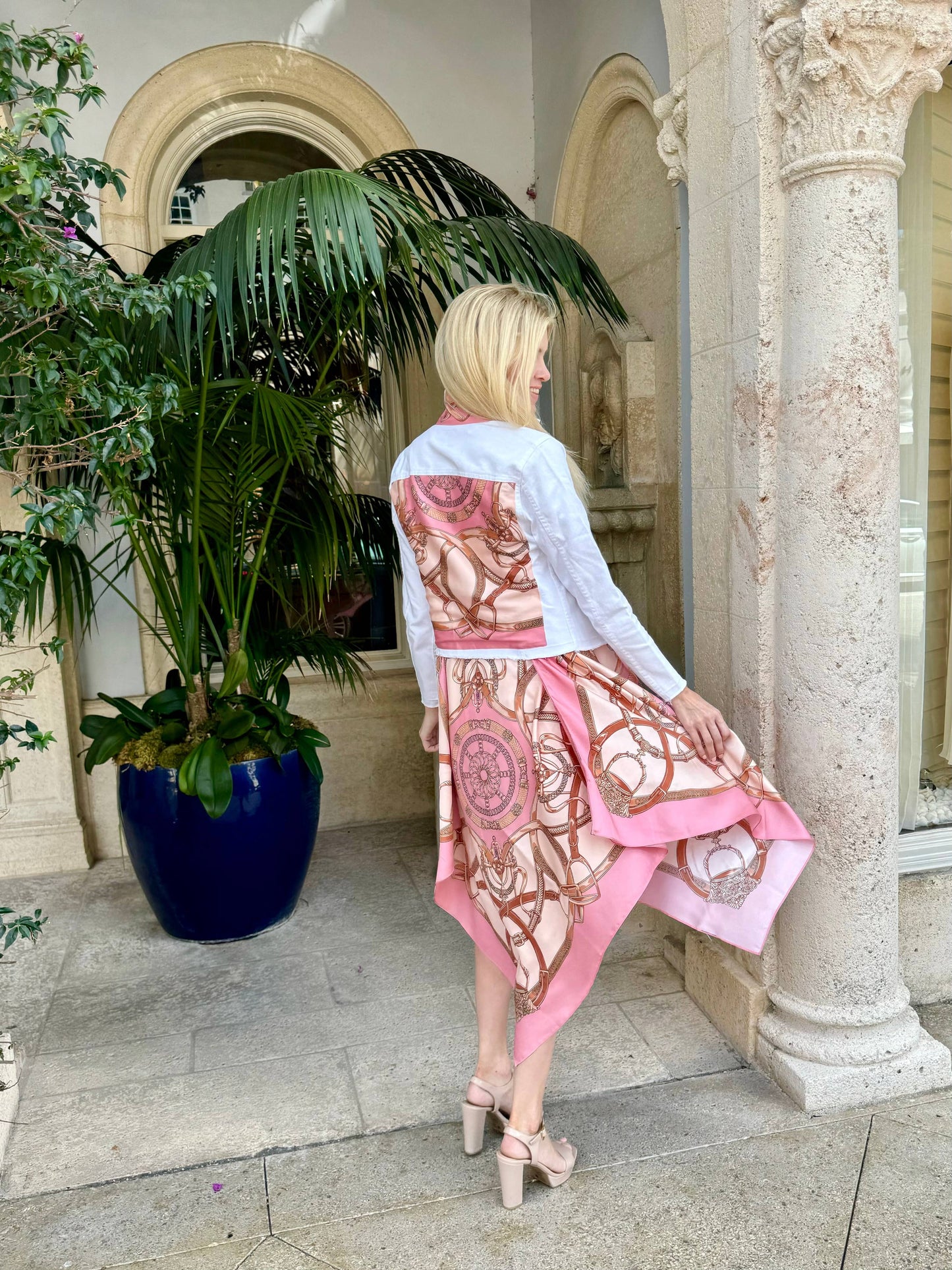 Stacy Bradley Design - Silk Dress / Pink Stirrup