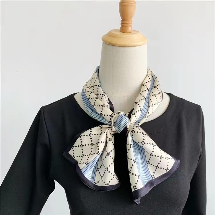 ANDANTINO 100% Silk Scarf for Women 59”*6.3” Long Shawls for Headscarf and Neck- Oblong Hair Wraps with Gift Packed