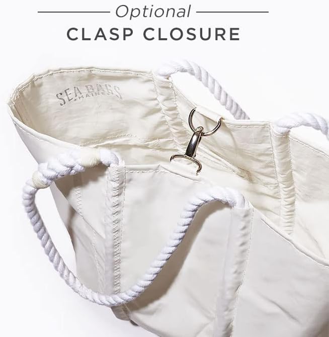 Sea Bags Recycled Sail Cloth Multicolor Lobster Large Tote Bag Beach Bag Tote, Large Travel Bag, Tote Bag for Work Rope Handles