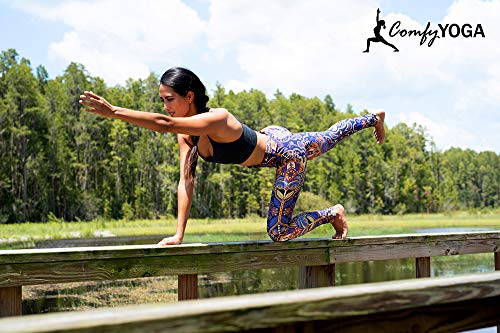 Comfy Yoga Pants - High Waisted Yoga Leggings with Bohemian Print - Extra Soft - Dry Fit