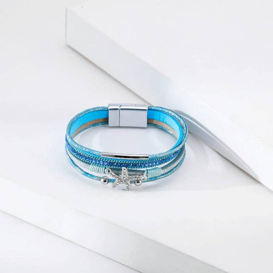 Ole - Seafish Multilayer Magnetic Bracelets B3997: Blue