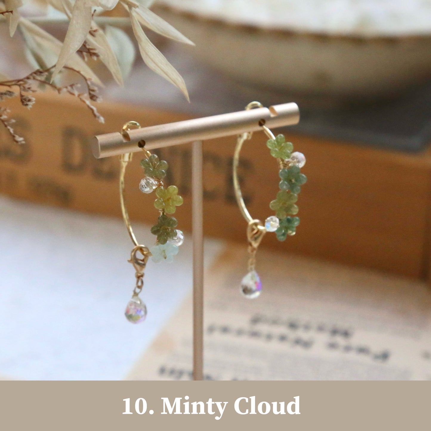 Gradient Flower Hoop Earrings