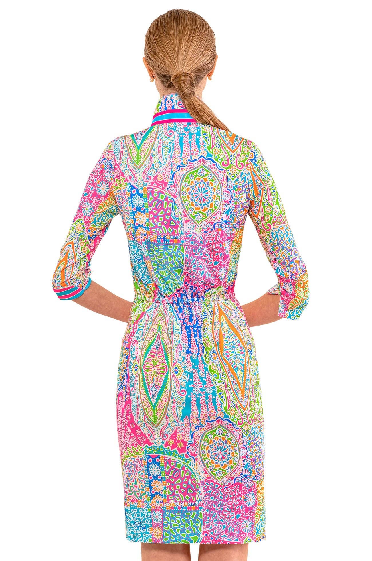Gretchen Scott LLC - Twist & Shout Dress - Grand Bazaar: Brights / M