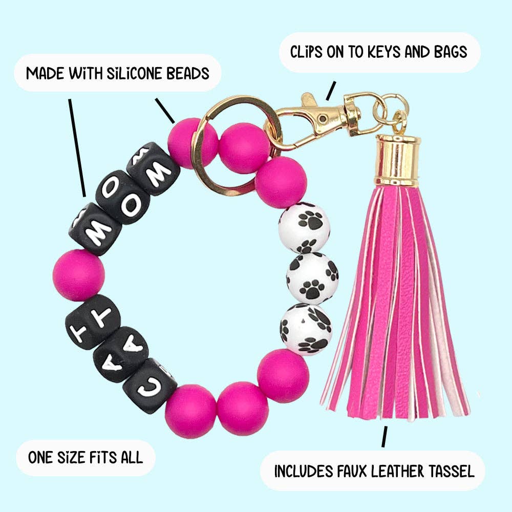 Laberri - PHOTOGRAPHY SAMPLES Bracelet Keychain Saying - Cat Mom