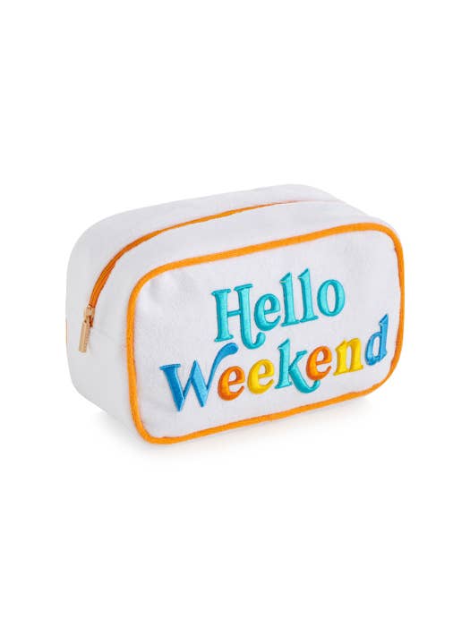 Shiraleah - CABANA "HELLO WEEKEND" MEDIUM ZIP POUCH