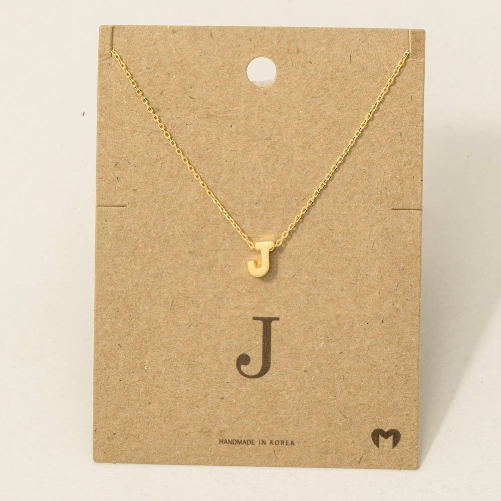 Fame Accessories - Initial Pendant Necklace: BS