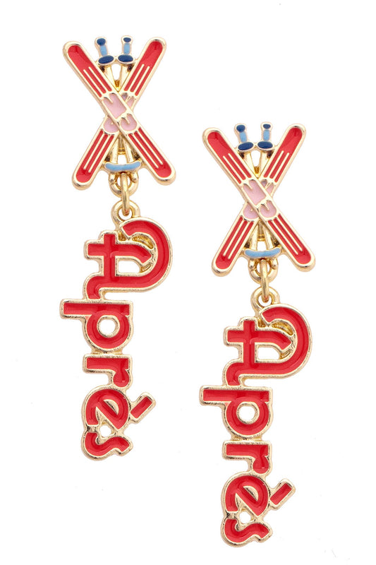 Canvas Style - Apres Script Earrings in Red