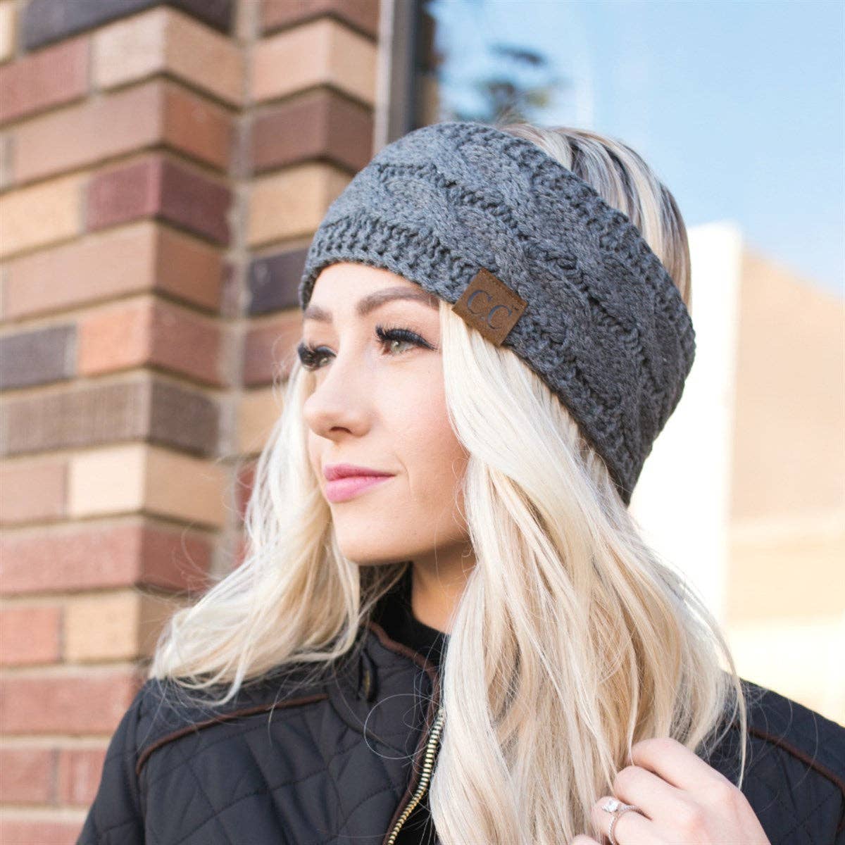 Truly Contagious - CC Cable Knit Lined Headwrap ( HW-20 ): Ivory