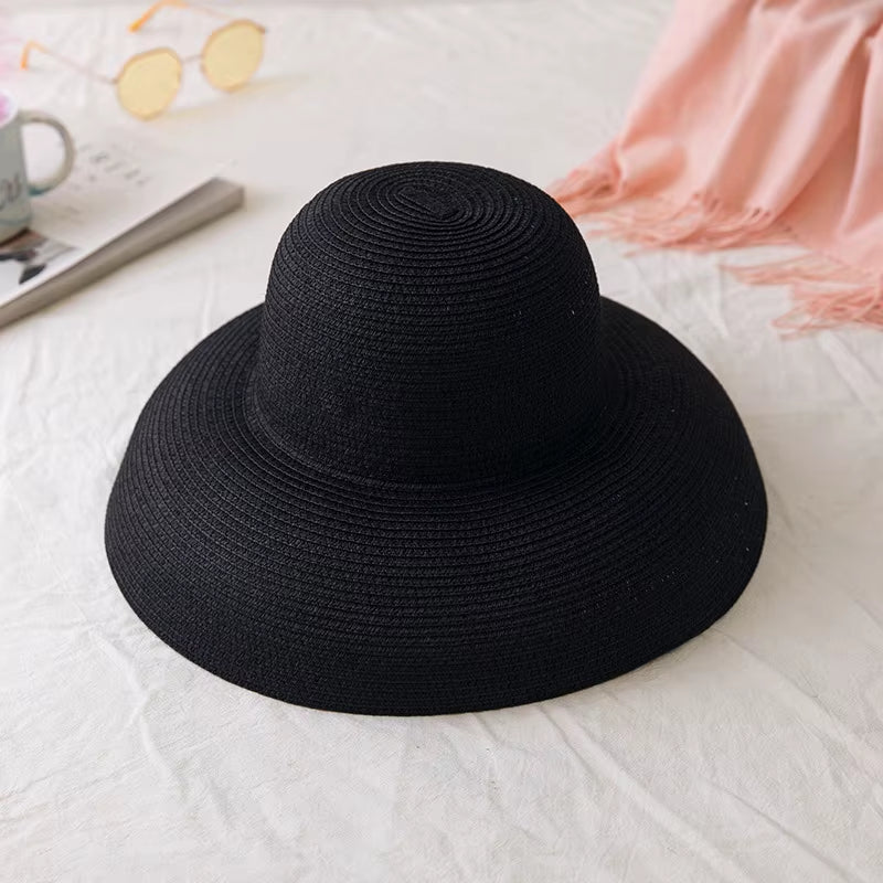 Sun Hat Women'S Cap Hats for Women Men Summer Straw Hat Sun Protection Hats Wide Brim Vintage Protection Fashion Straw Visor