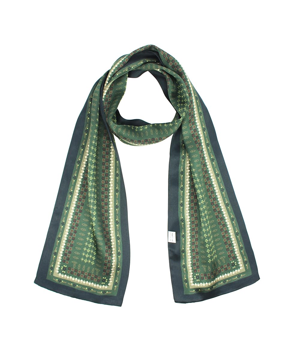 ANDANTINO 100% Silk Scarf for Women 59”*6.3” Long Shawls for Headscarf and Neck- Oblong Hair Wraps with Gift Packed