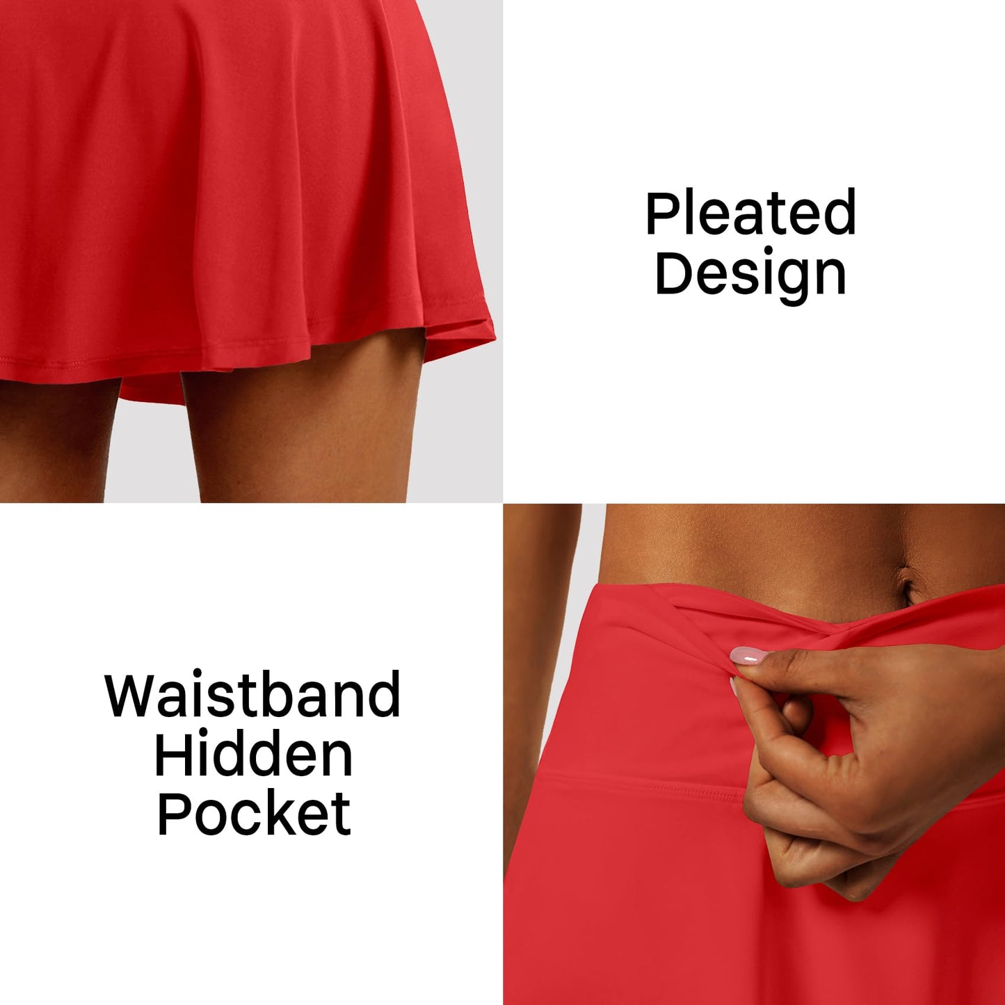 LXNMGO Women's High Waist Pleated Tennis Skirt with 4 Pockets Lightweight Athletic Golf Skorts Skirts for Running Workout