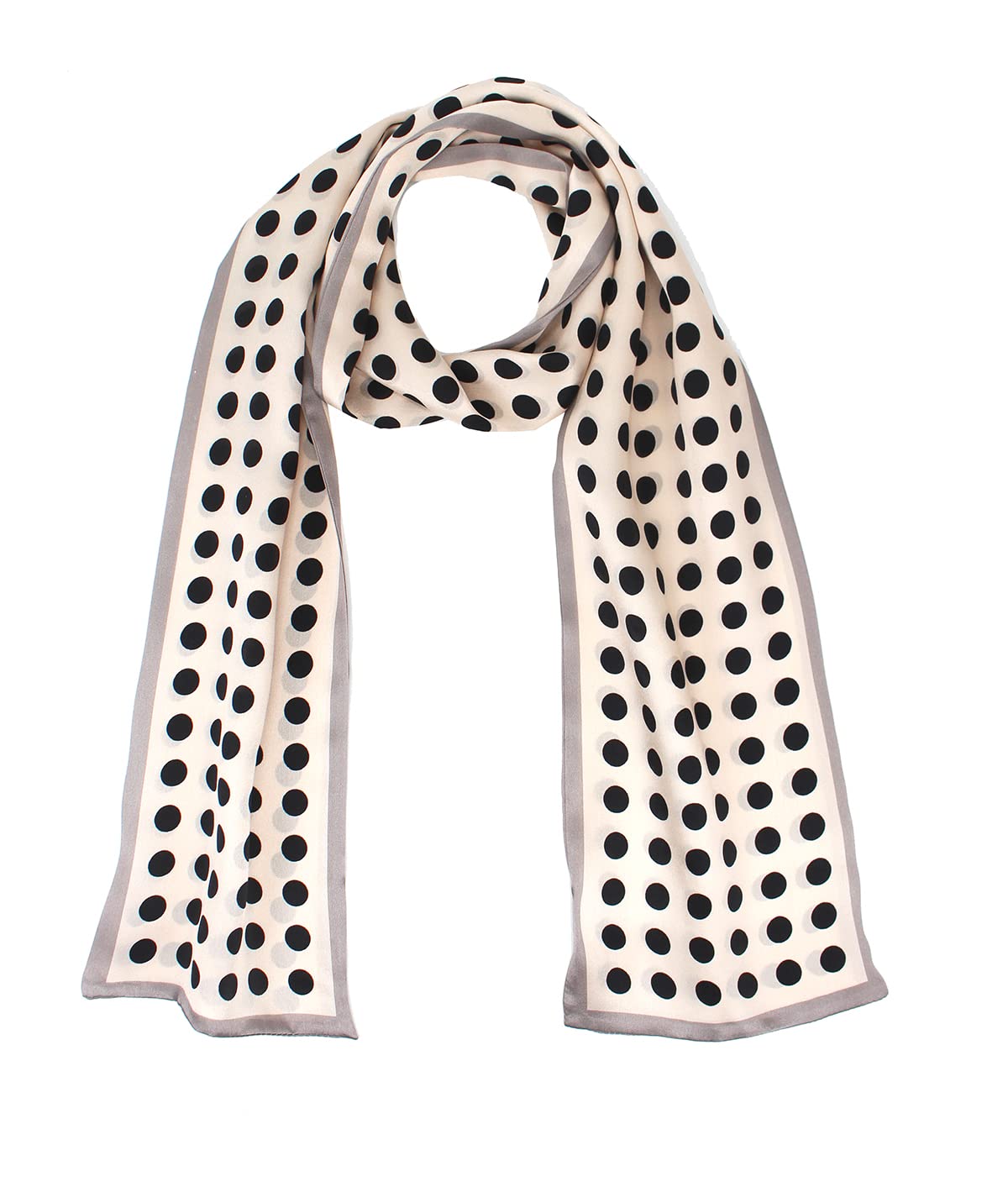 ANDANTINO 100% Silk Scarf for Women 59”*6.3” Long Shawls for Headscarf and Neck- Oblong Hair Wraps with Gift Packed