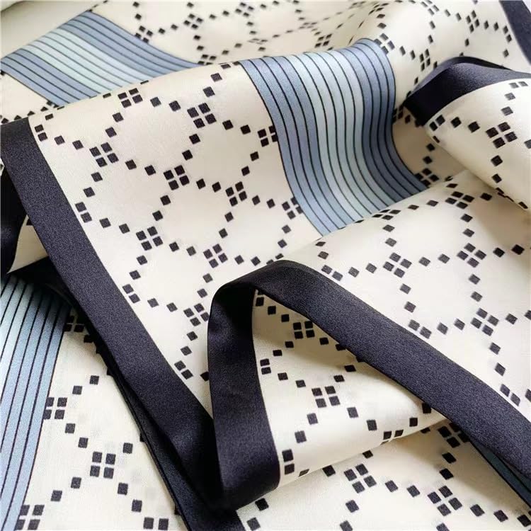 ANDANTINO 100% Silk Scarf for Women 59”*6.3” Long Shawls for Headscarf and Neck- Oblong Hair Wraps with Gift Packed