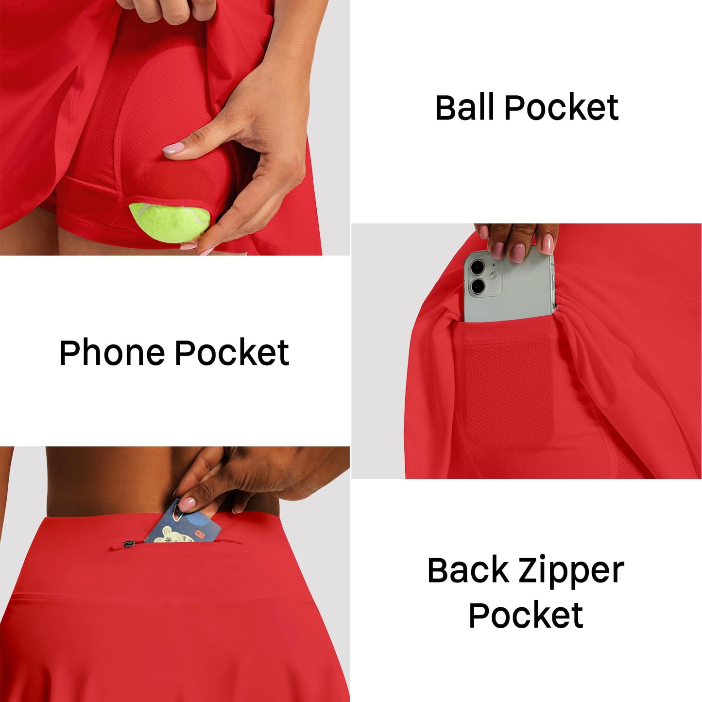 LXNMGO Women's High Waist Pleated Tennis Skirt with 4 Pockets Lightweight Athletic Golf Skorts Skirts for Running Workout