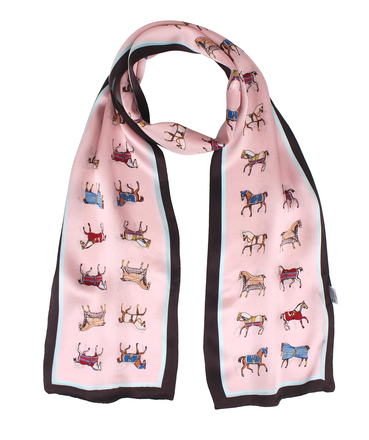 ANDANTINO 100% Silk Scarf for Women 59”*6.3” Long Shawls for Headscarf and Neck- Oblong Hair Wraps with Gift Packed