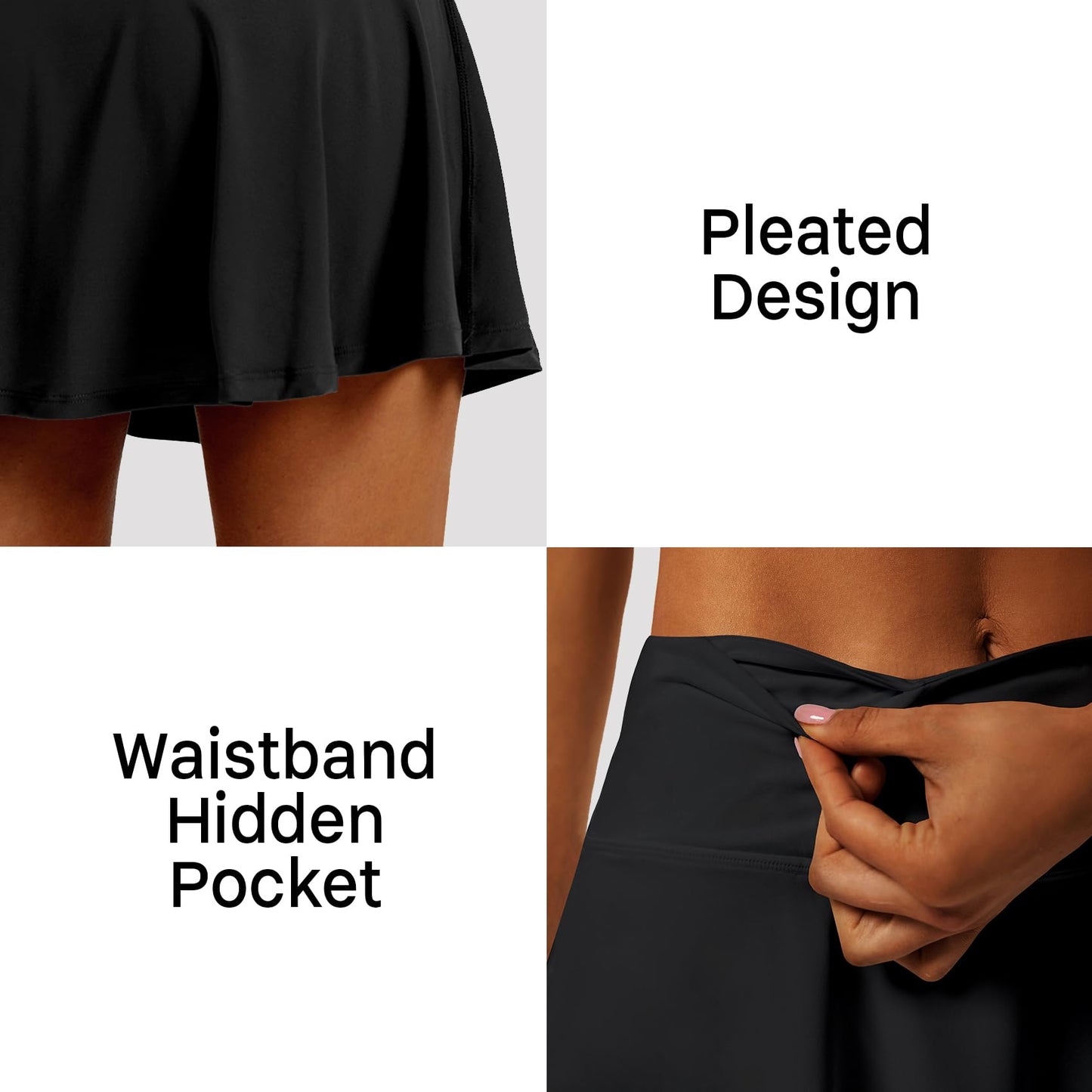 LXNMGO Women's High Waist Pleated Tennis Skirt with 4 Pockets Lightweight Athletic Golf Skorts Skirts for Running Workout