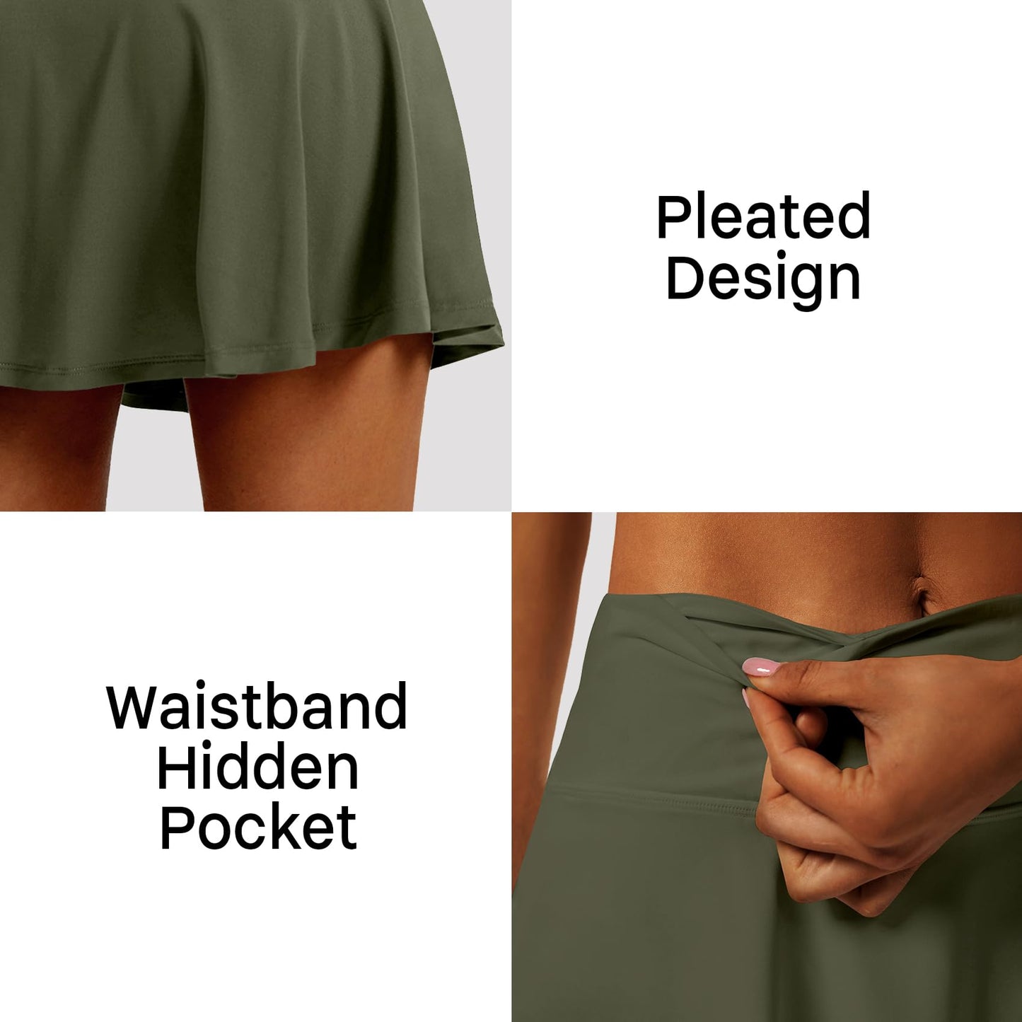 LXNMGO Women's High Waist Pleated Tennis Skirt with 4 Pockets Lightweight Athletic Golf Skorts Skirts for Running Workout