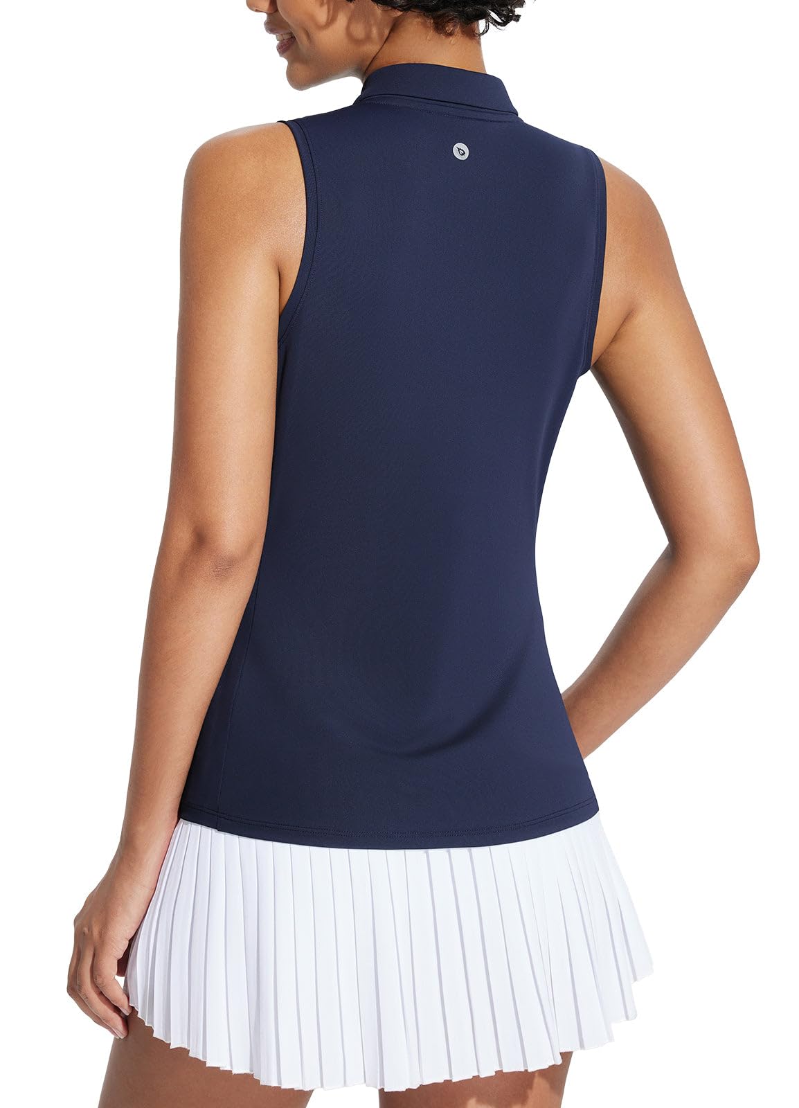 baleaf Women's Golf Shirts Tank Tops Sleeveless Tennis Polo Racerback with Collar Athletic Tanks Quick Dry