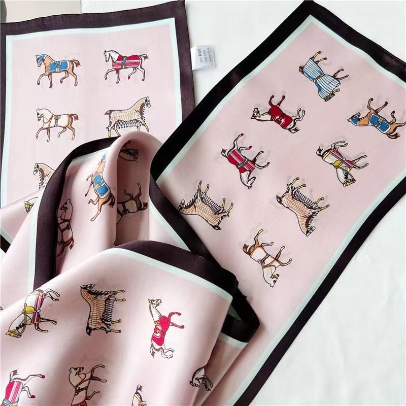 ANDANTINO 100% Silk Scarf for Women 59”*6.3” Long Shawls for Headscarf and Neck- Oblong Hair Wraps with Gift Packed