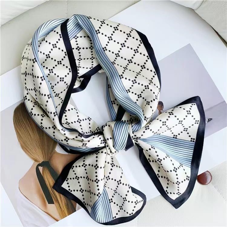 ANDANTINO 100% Silk Scarf for Women 59”*6.3” Long Shawls for Headscarf and Neck- Oblong Hair Wraps with Gift Packed